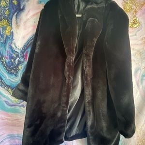 Faux mink coat